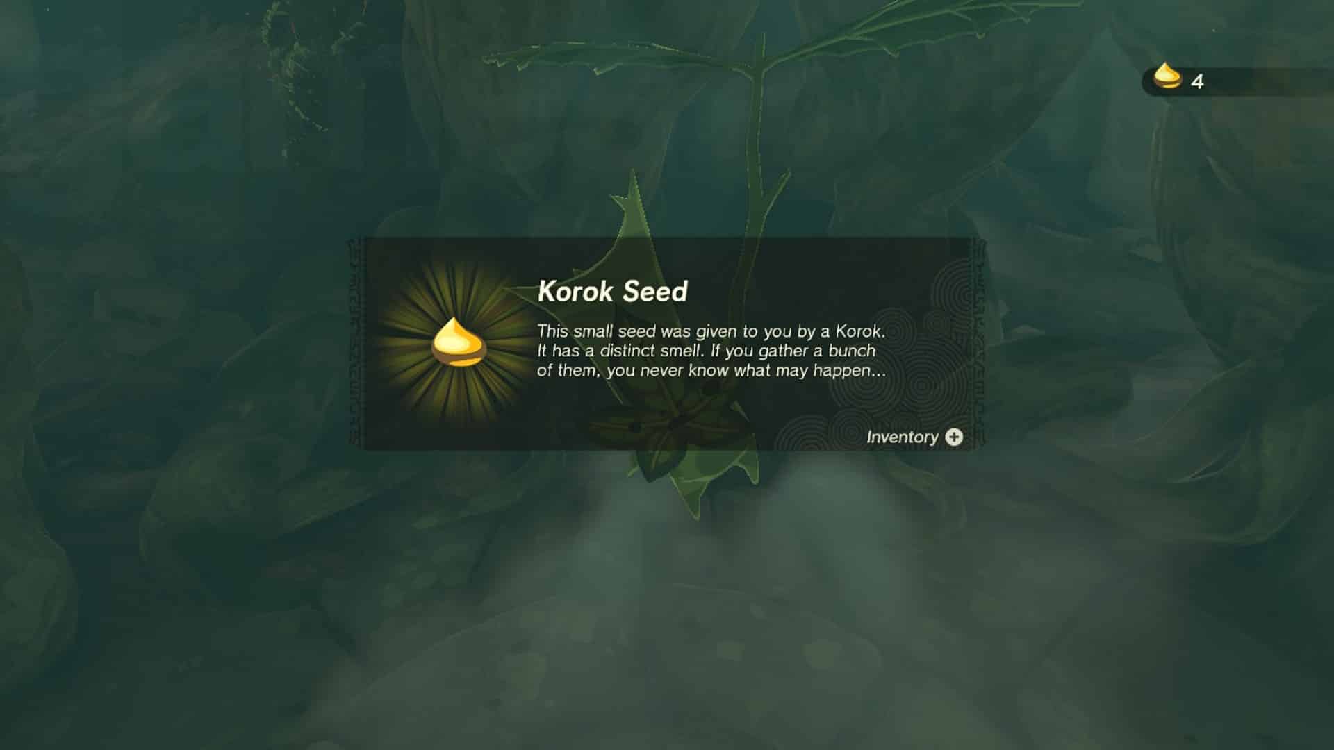 Zelda Tears of the Kingdom combien de graines de korok