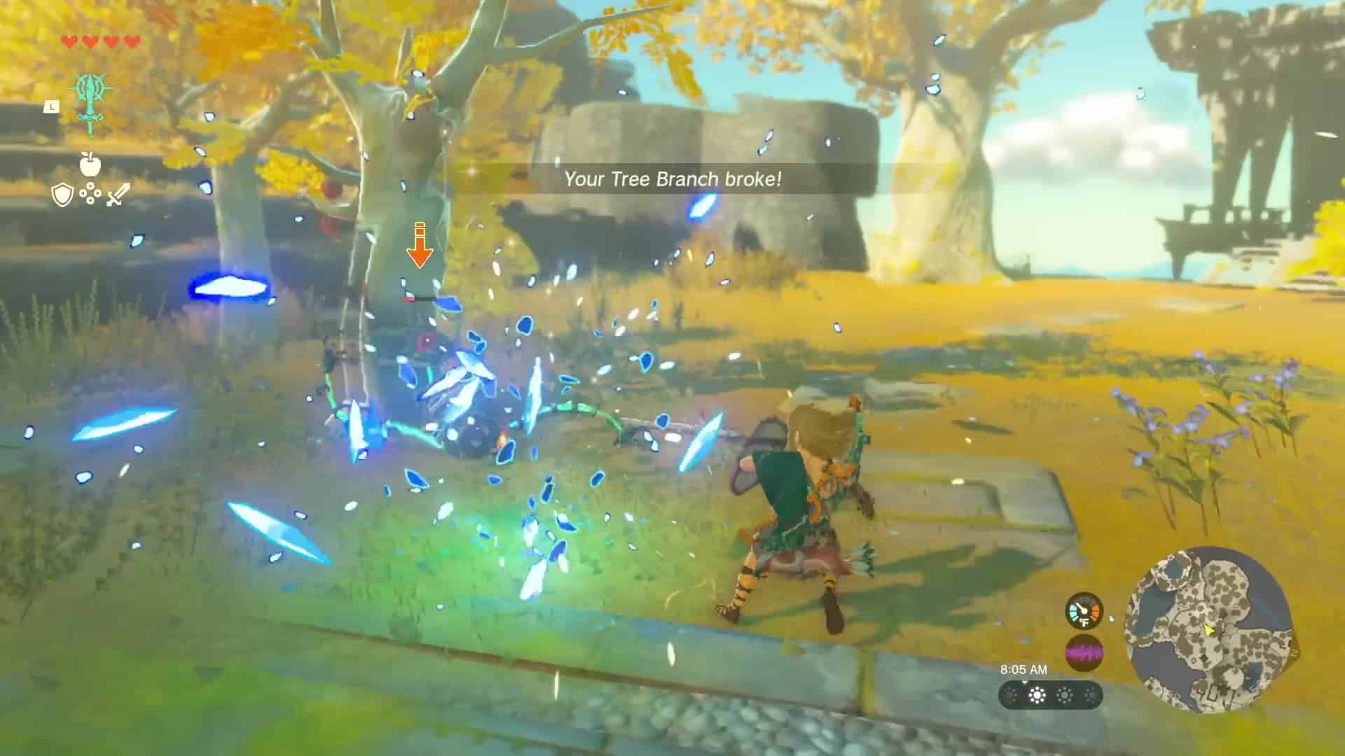 Zelda Tears of the Kingdom pause de dégradation de la durabilité des armes